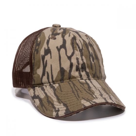 Washed Camo Cap w/Contrasting Mesh Back 1