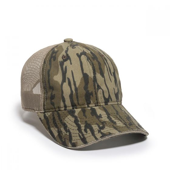 Washed Camo Cap w/Contrasting Mesh Back 1