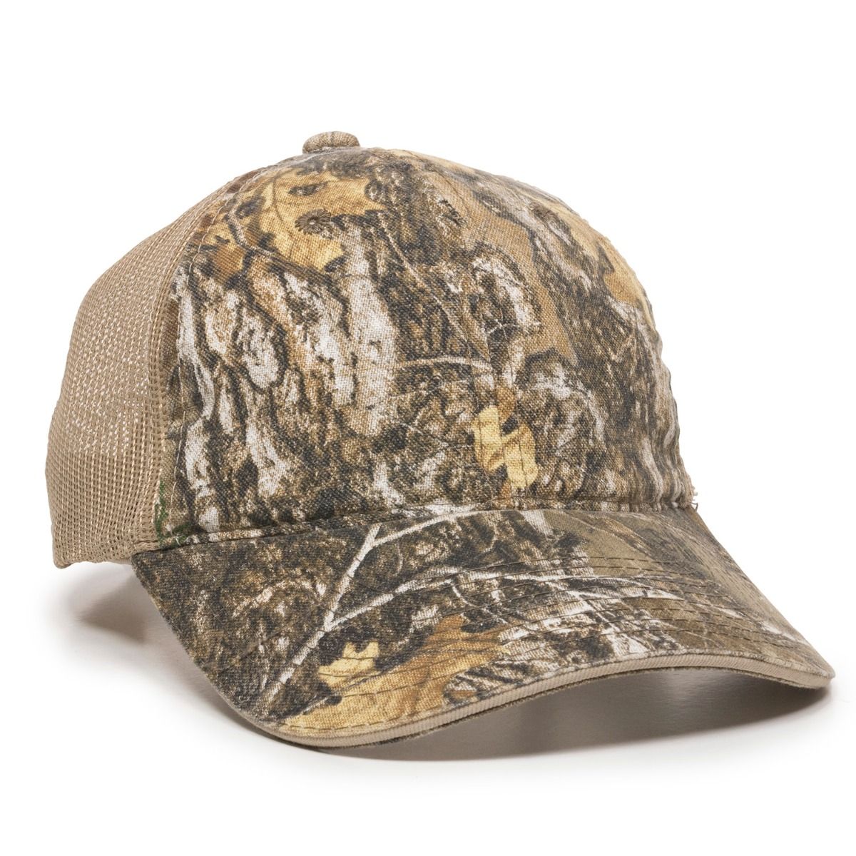 Washed Camo Cap w/Contrasting Mesh Back 1
