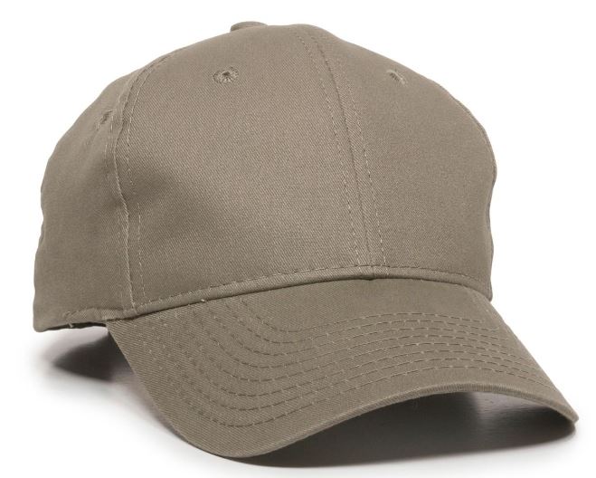 Structured Brushed Twill Cap w/Solid Back & Hook & Loop Tape 2