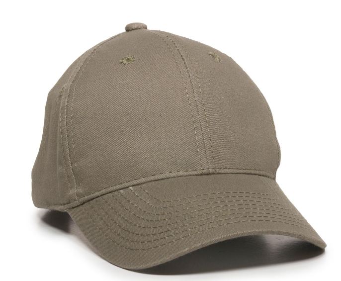 Structured Brushed Twill Cap w/Solid Back & Hook & Loop Tape 2