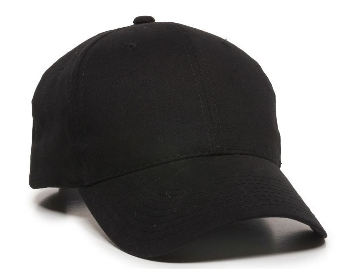 Structured Brushed Twill Cap w/Solid Back & Hook & Loop Tape 2