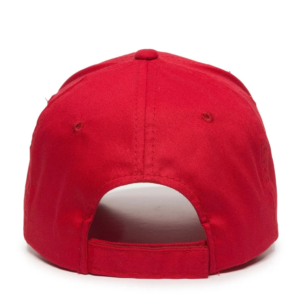 Structured Brushed Twill Cap w/Solid Back & Hook & Loop Tape 2