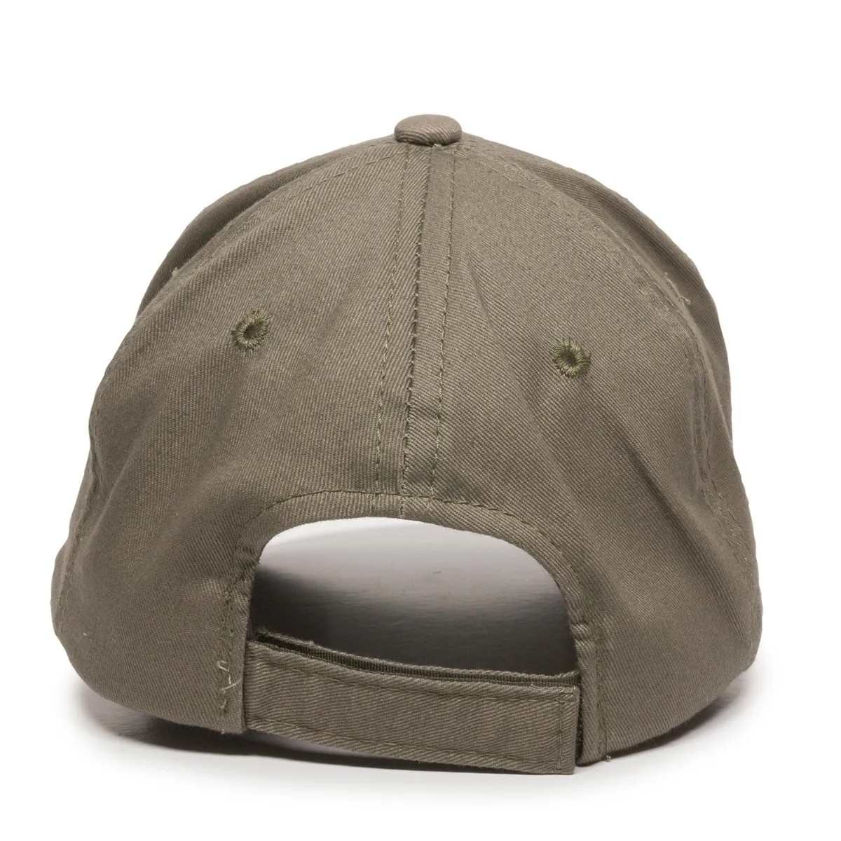 Structured Brushed Twill Cap w/Solid Back & Hook & Loop Tape 2