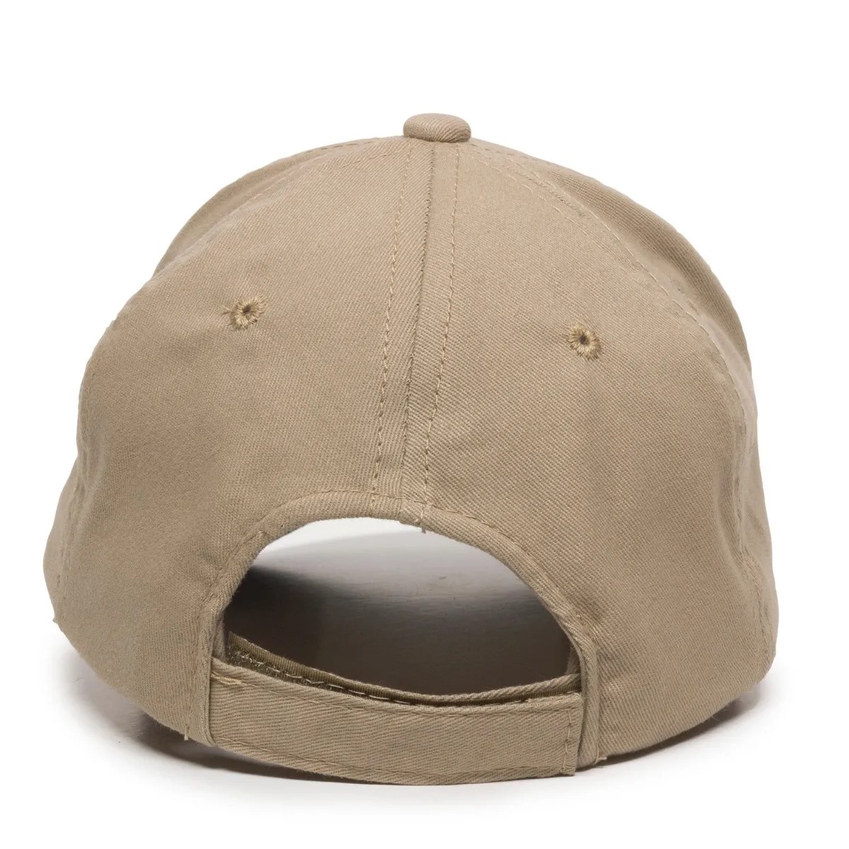 Structured Brushed Twill Cap w/Solid Back & Hook & Loop Tape 2
