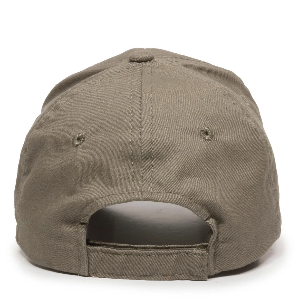 Structured Brushed Twill Cap w/Solid Back & Hook & Loop Tape 2