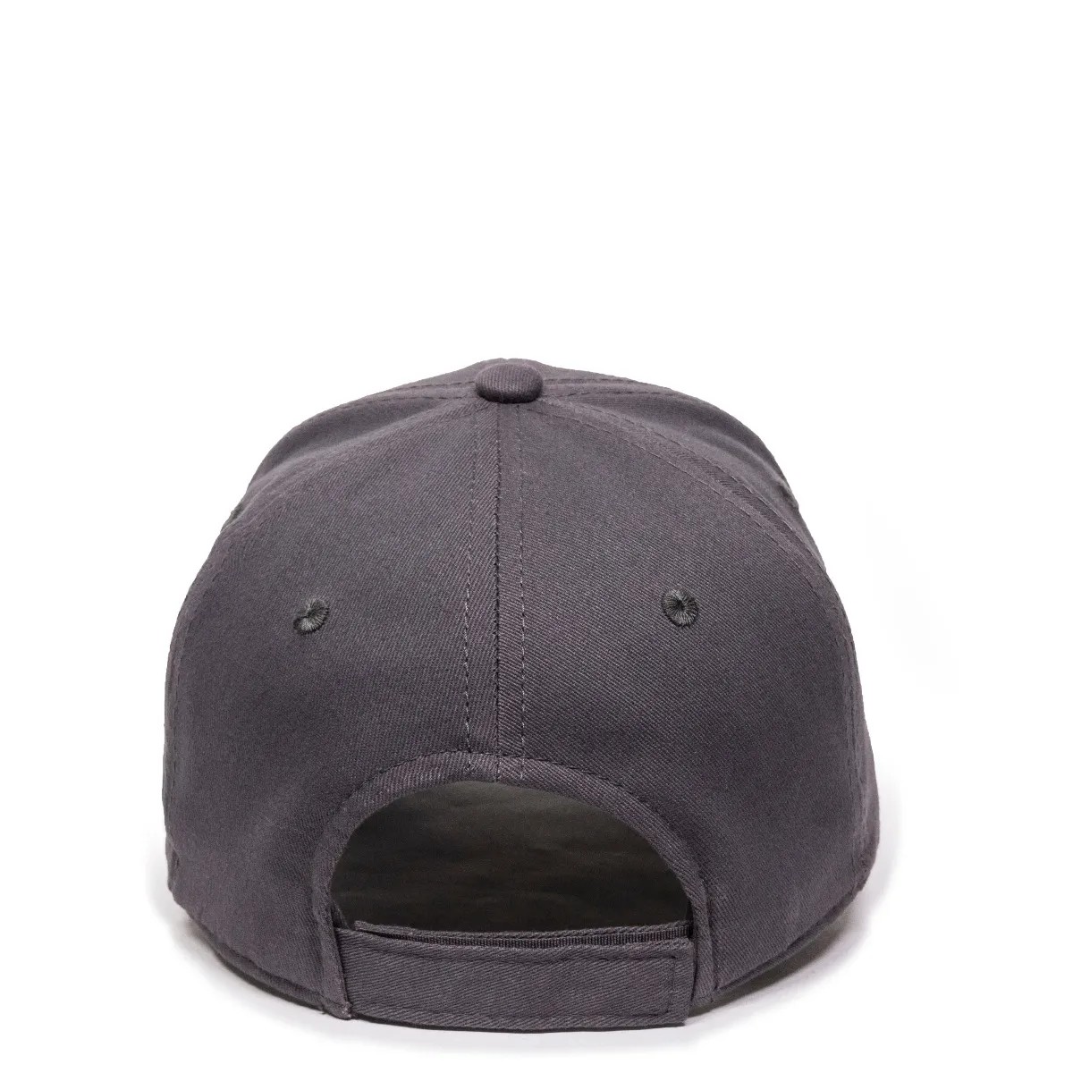 Structured Brushed Twill Cap w/Solid Back & Hook & Loop Tape 2