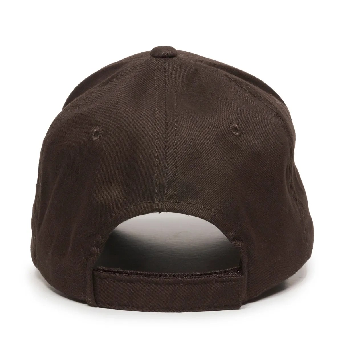 Structured Brushed Twill Cap w/Solid Back & Hook & Loop Tape 2