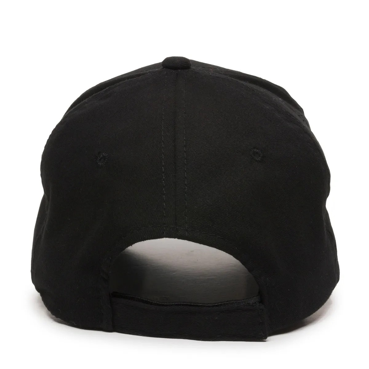 Structured Brushed Twill Cap w/Solid Back & Hook & Loop Tape 2