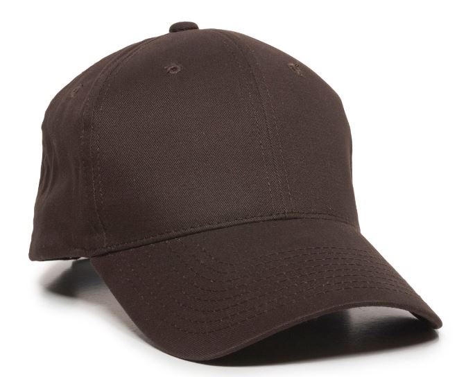 Structured Brushed Twill Cap w/Solid Back & Hook & Loop Tape 2