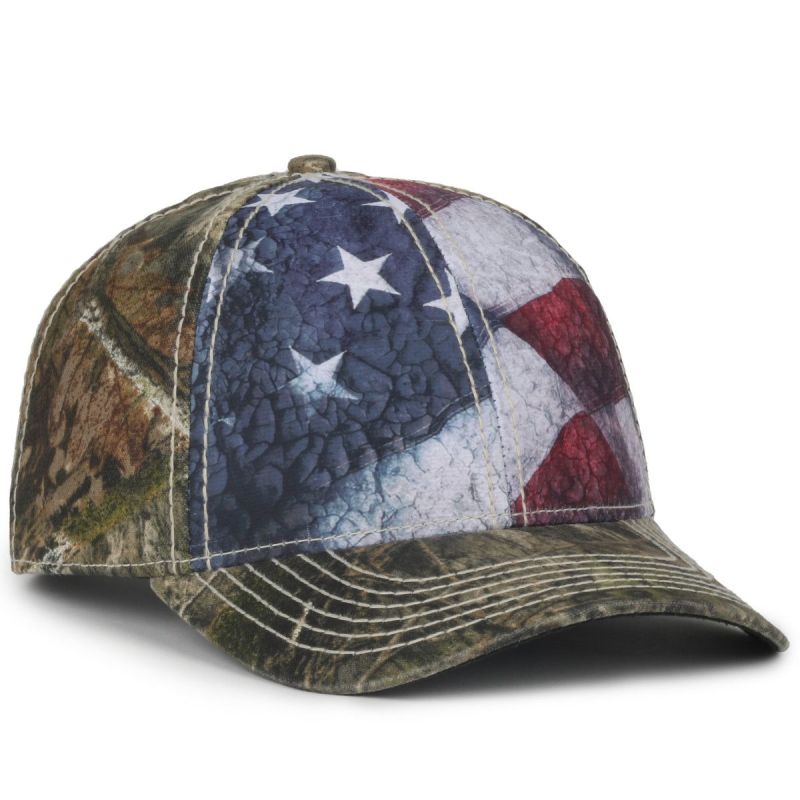 Front Sublimated Flag Cap w/Camo Back 2 Front Sublimated Flag Cap w/Camo Back 2