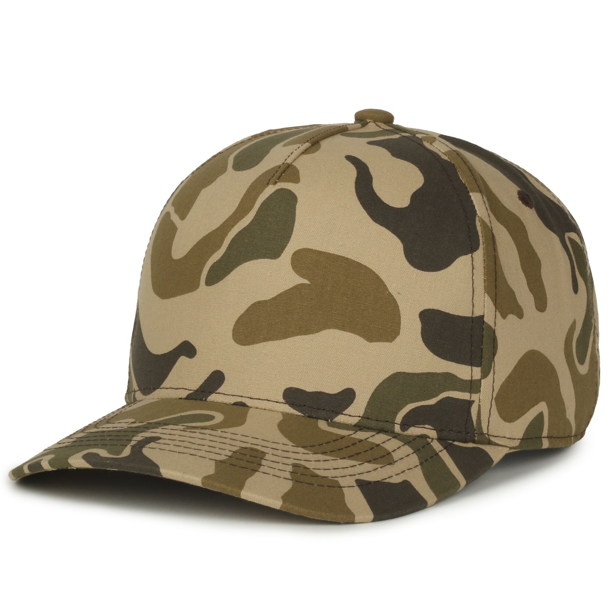 5-Panel Generic Camo Solid Back Cap 1