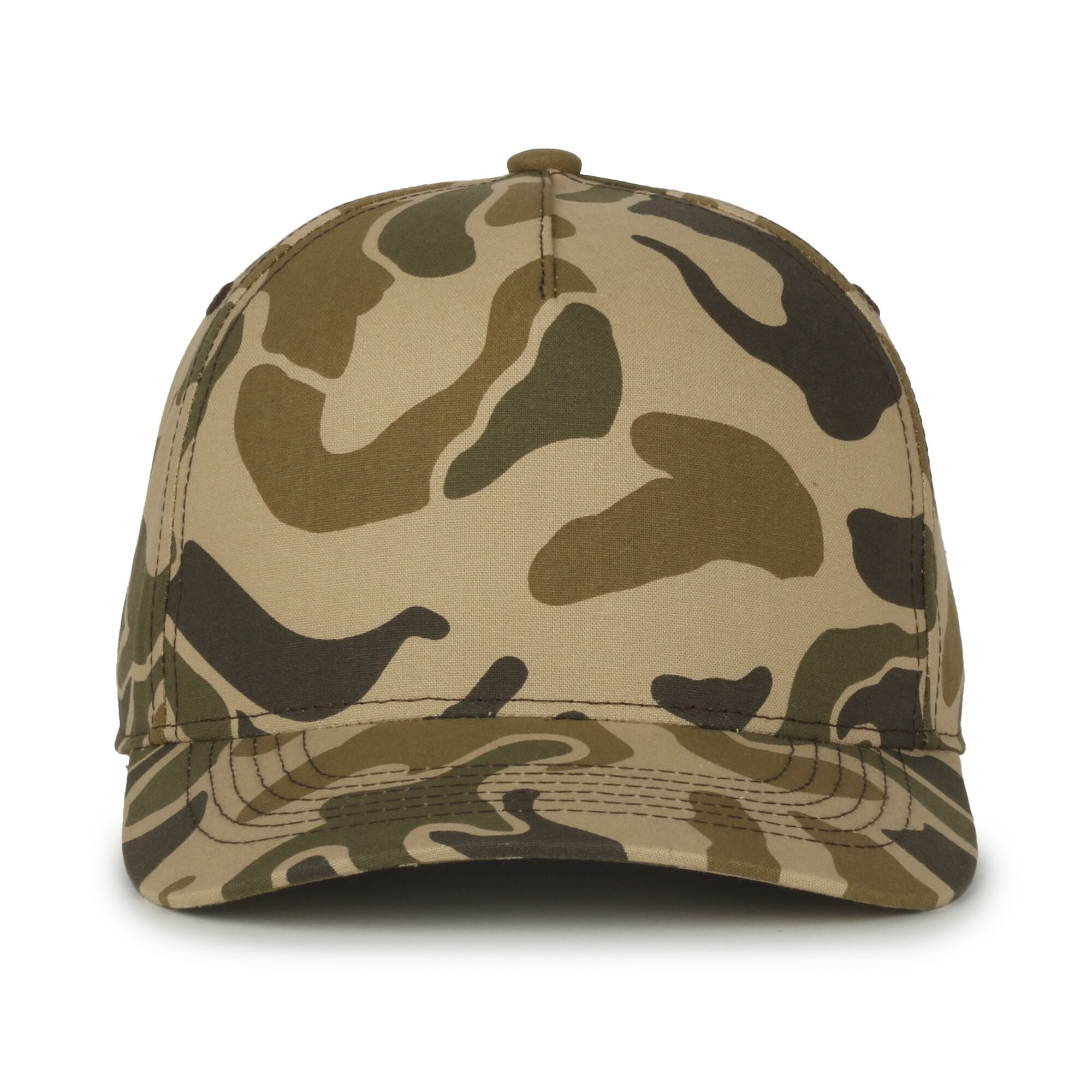 5-Panel Generic Camo Solid Back Cap 1