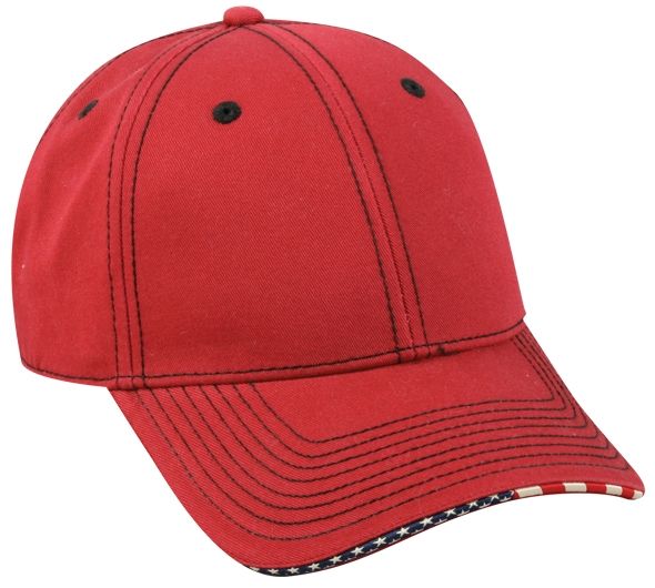 Structured Twill w/Flag Sandwich Visor 2