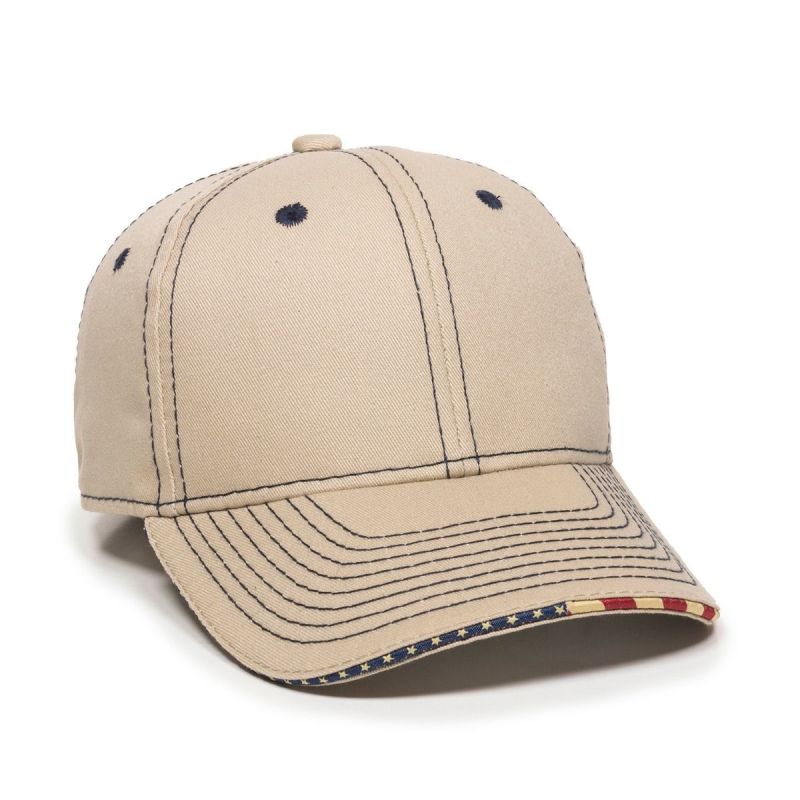 Structured Twill w/Flag Sandwich Visor 2 Structured Twill w/Flag Sandwich Visor 2