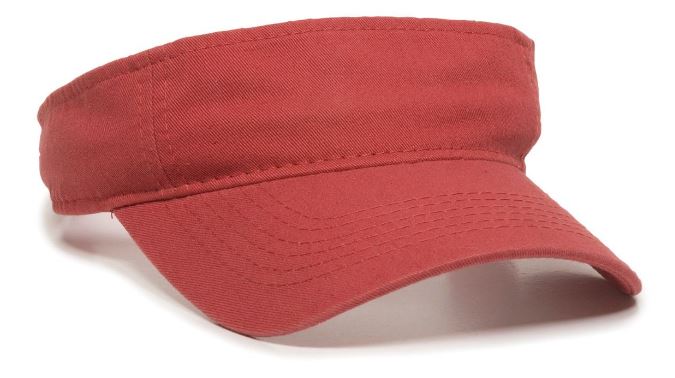 Garment Washed Visor w/Hook & Loop Back 2