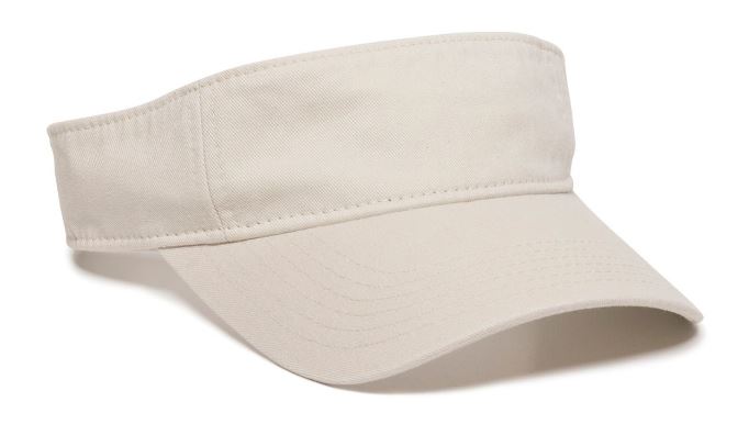Garment Washed Visor w/Hook & Loop Back 2