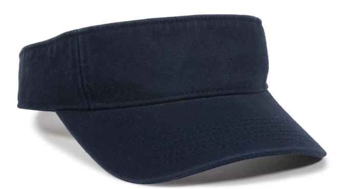 Garment Washed Visor w/Hook & Loop Back 2
