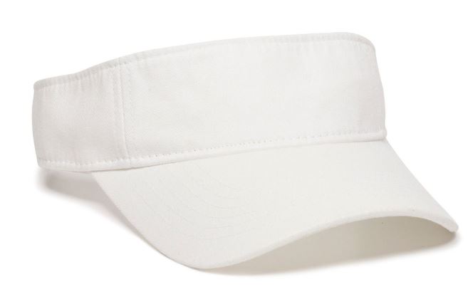 Garment Washed Visor w/Hook & Loop Back 2