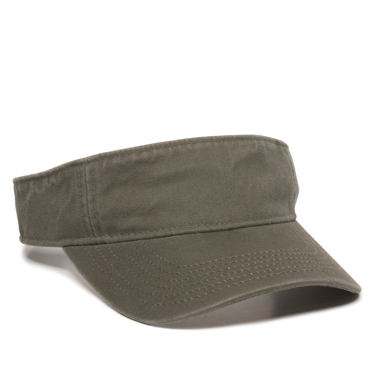 Garment Washed Visor w/Hook & Loop Back 2