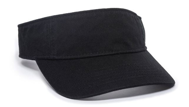 Garment Washed Visor w/Hook & Loop Back 2