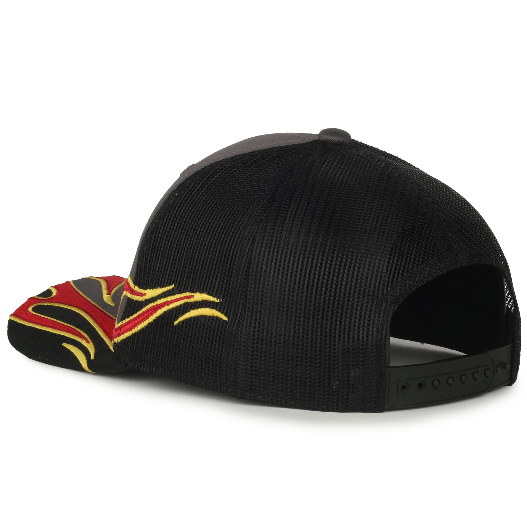 Flame Embroidery Mesh Back Cap 1