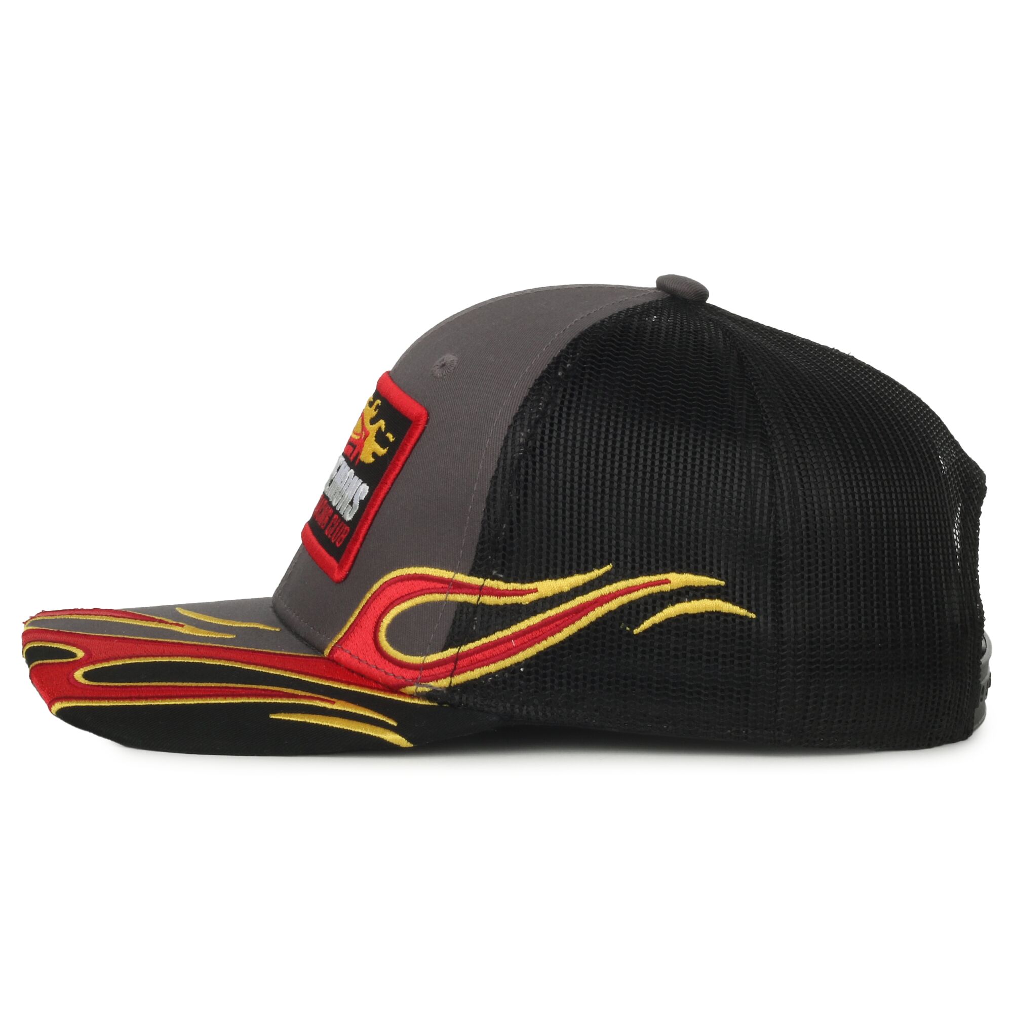 Flame Embroidery Mesh Back Cap 1