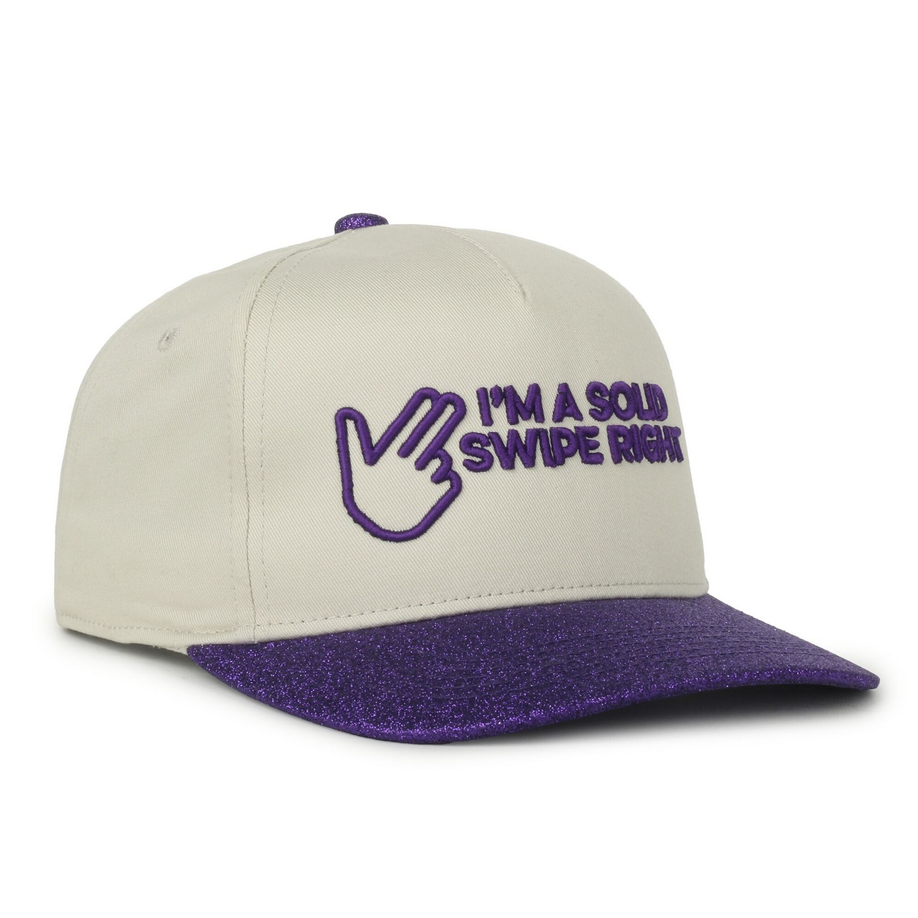 Two-Tone 5-Panel Glitter Cap 1
