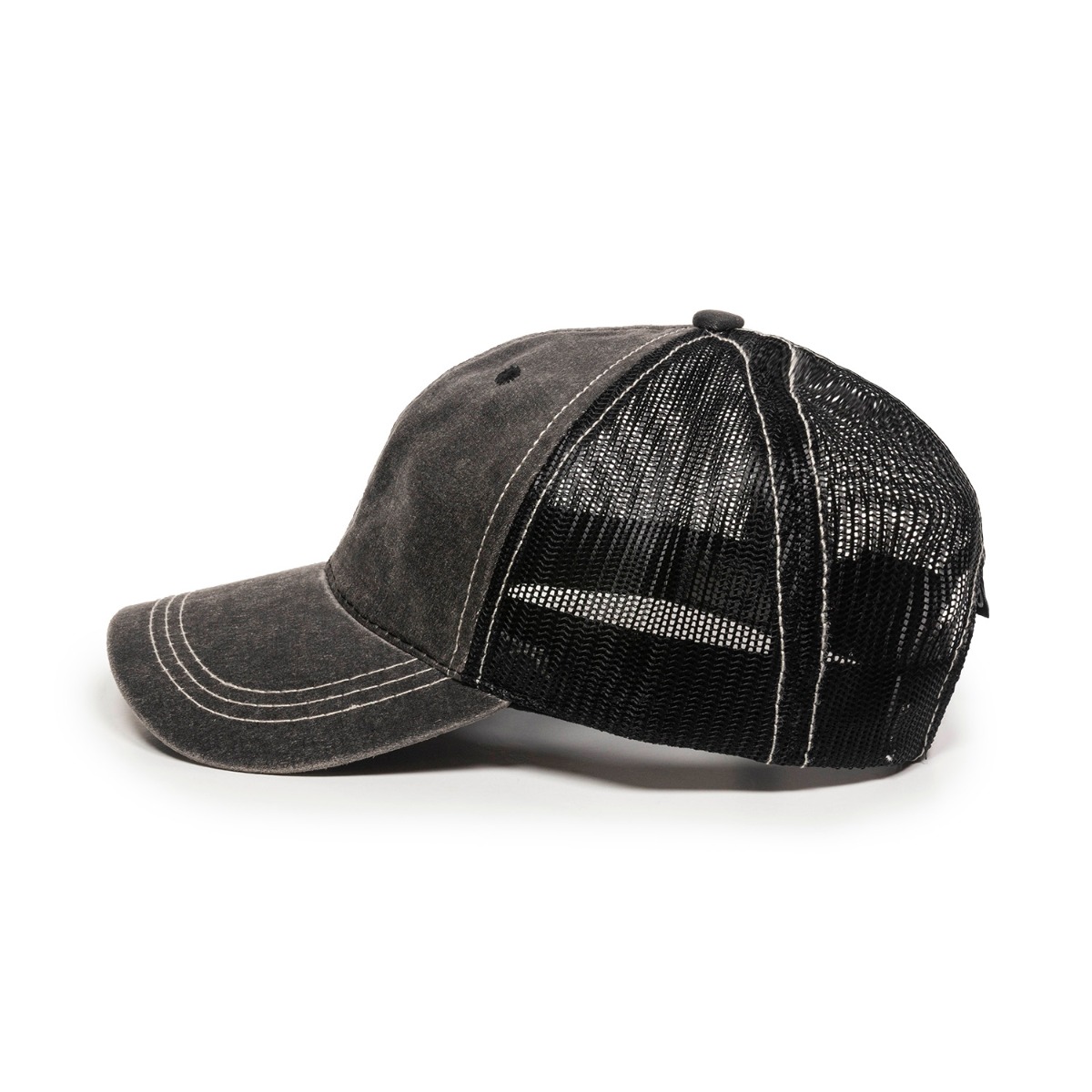 Weathered Cotton Cap w/Mesh Back 2