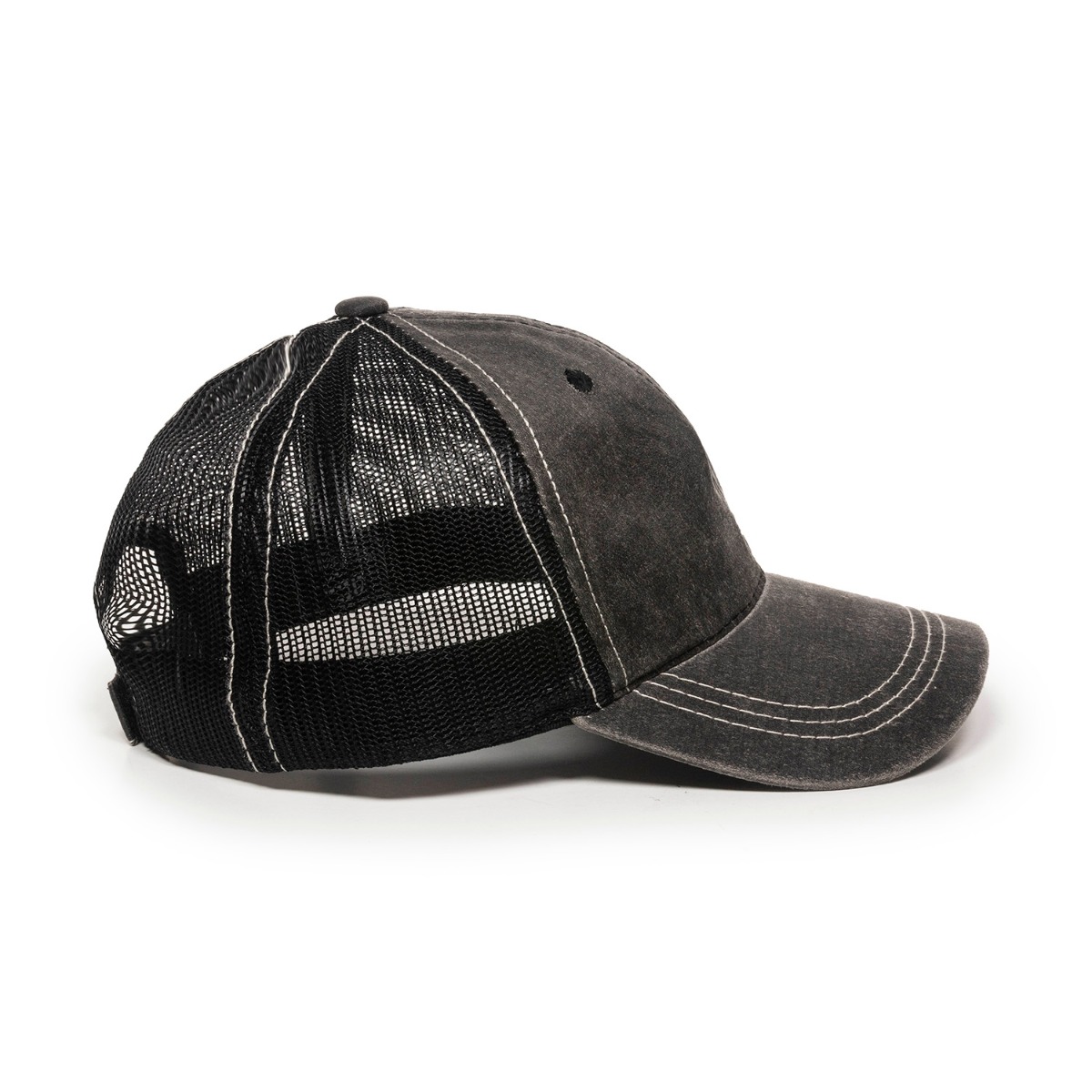 Weathered Cotton Cap w/Mesh Back 2