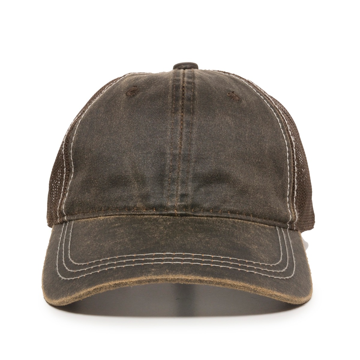 Weathered Cotton Cap w/Mesh Back 2