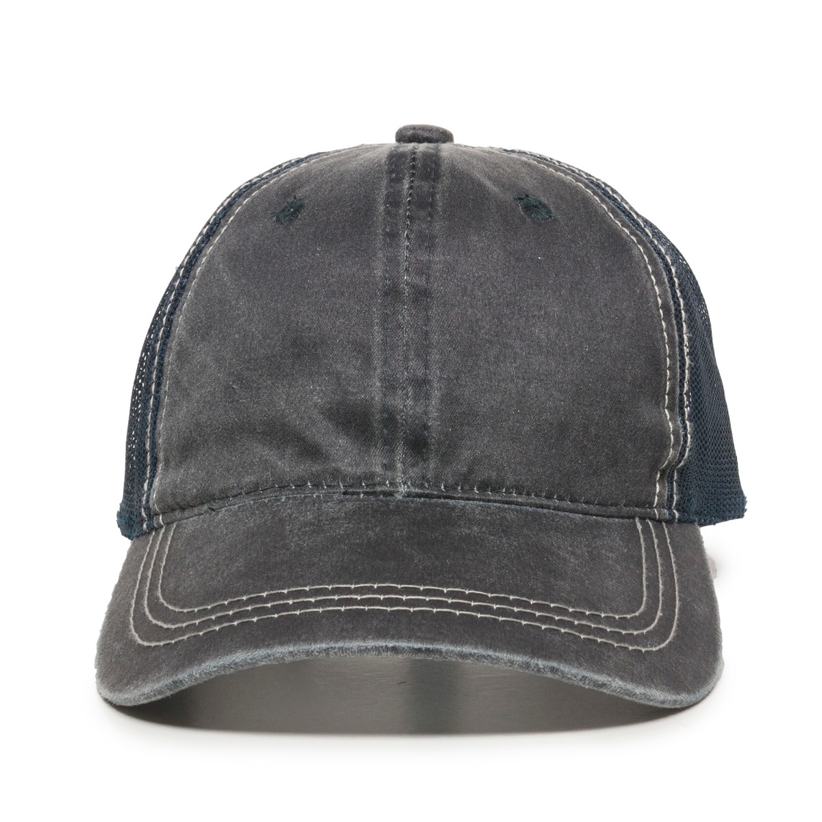 Weathered Cotton Cap w/Mesh Back 2