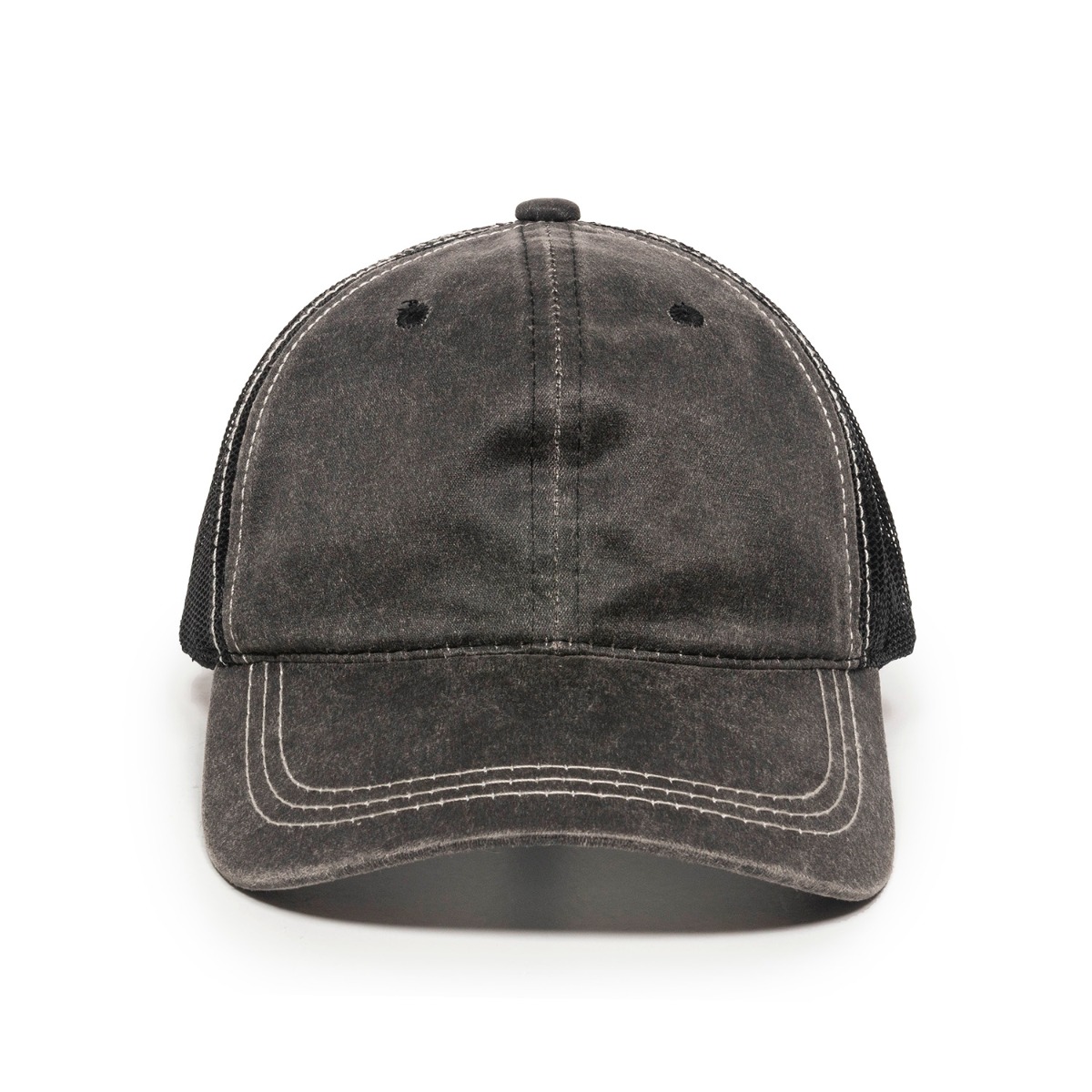 Weathered Cotton Cap w/Mesh Back 2