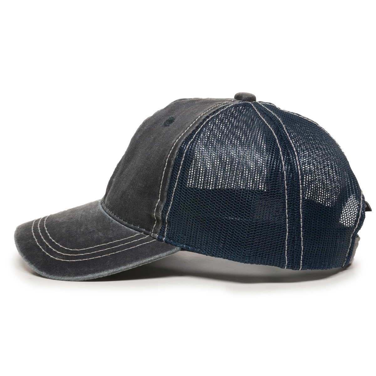 Weathered Cotton Cap w/Mesh Back 2