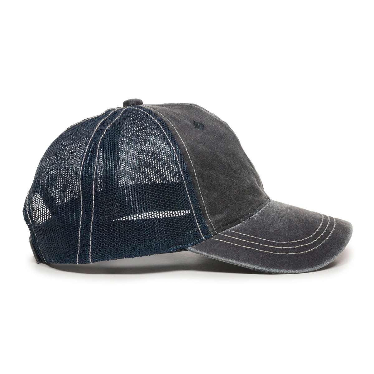 Weathered Cotton Cap w/Mesh Back 2