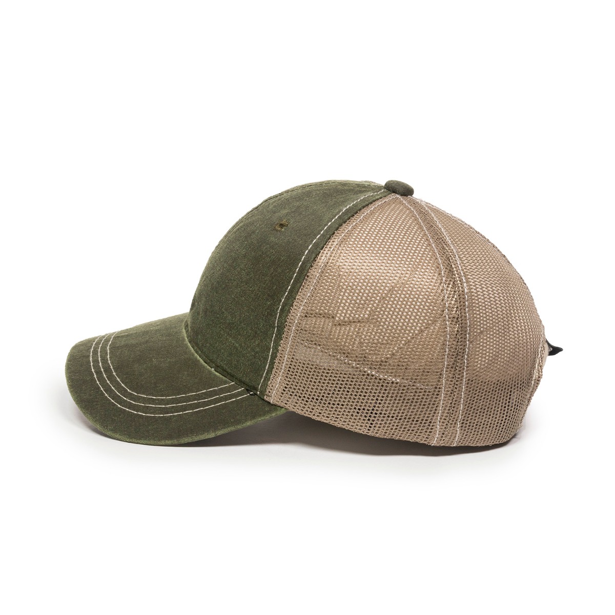 Weathered Cotton Cap w/Mesh Back 2