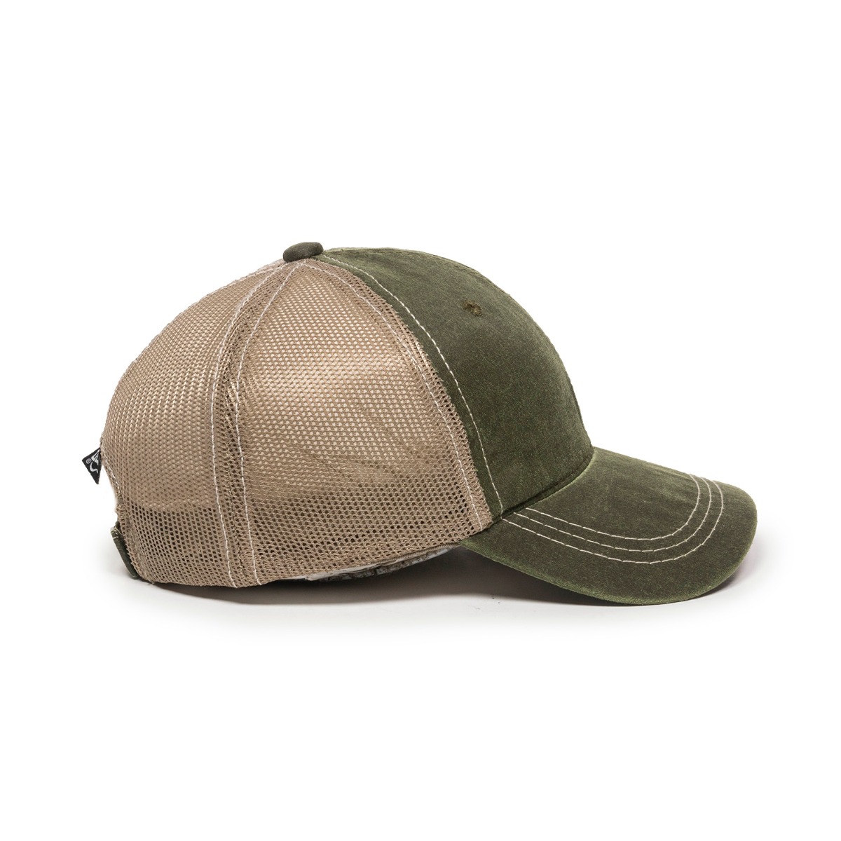 Weathered Cotton Cap w/Mesh Back 2