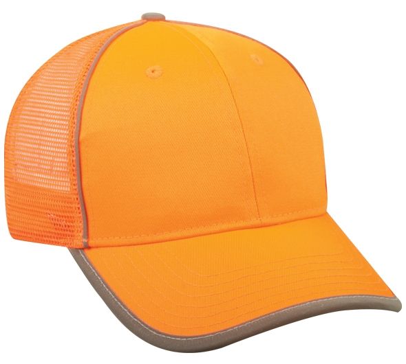 Hi-Vis Polyester Cap w/Reflective Accents & Mesh Back 2