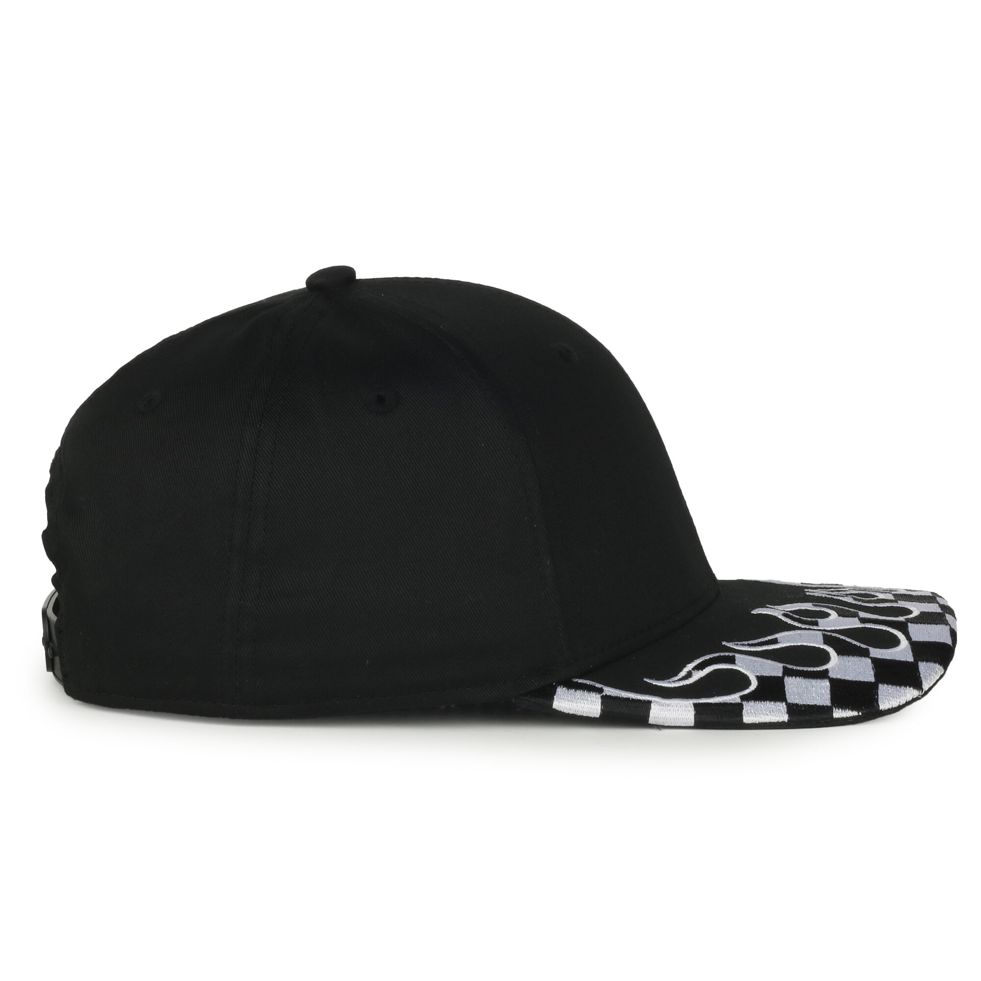 Checkered Flame Solid Back Cap 1