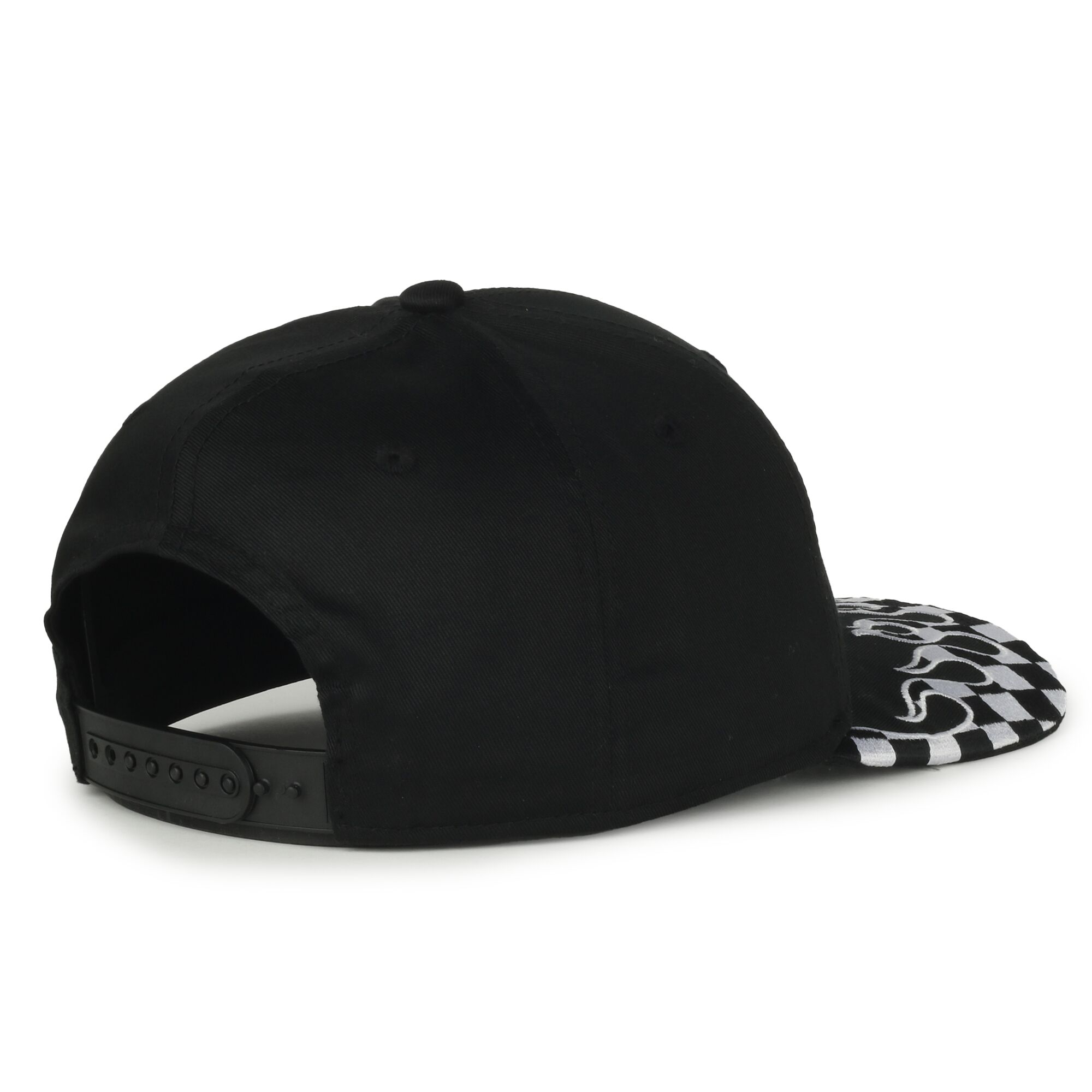 Checkered Flame Solid Back Cap 1
