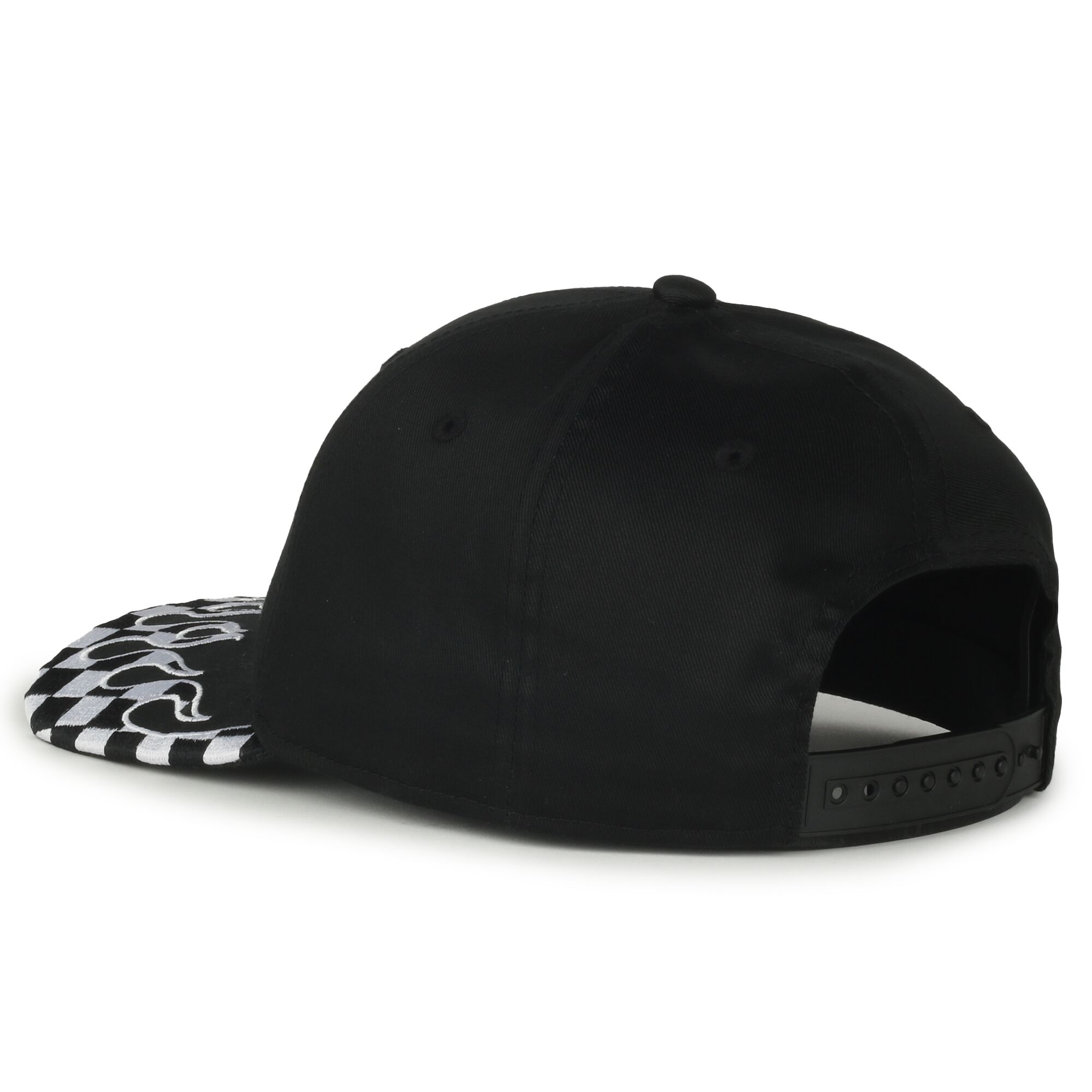 Checkered Flame Solid Back Cap 1