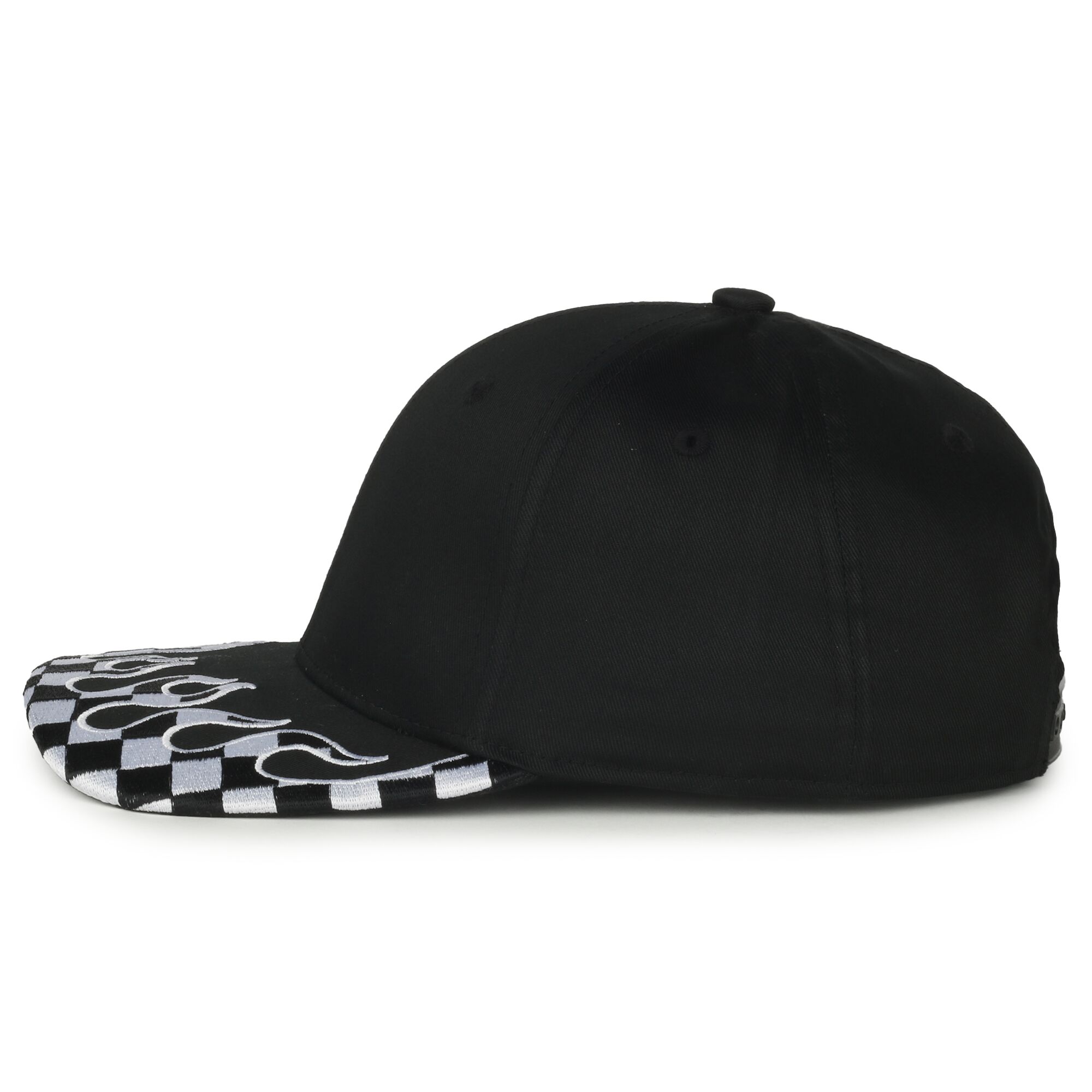 Checkered Flame Solid Back Cap 1