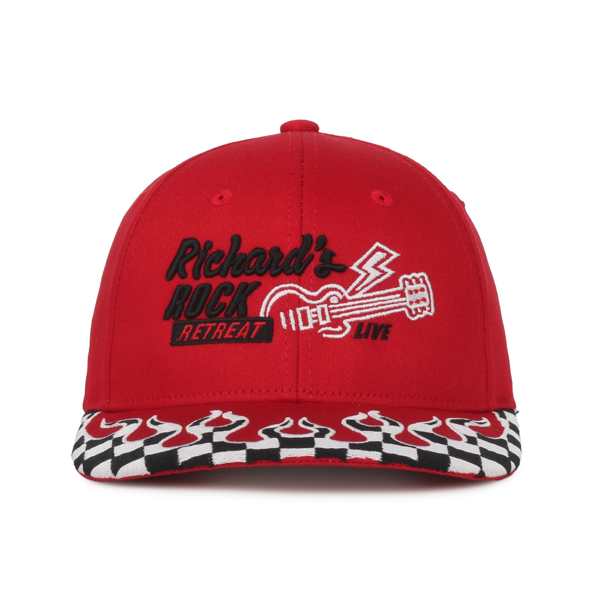 Checkered Flame Solid Back Cap 1