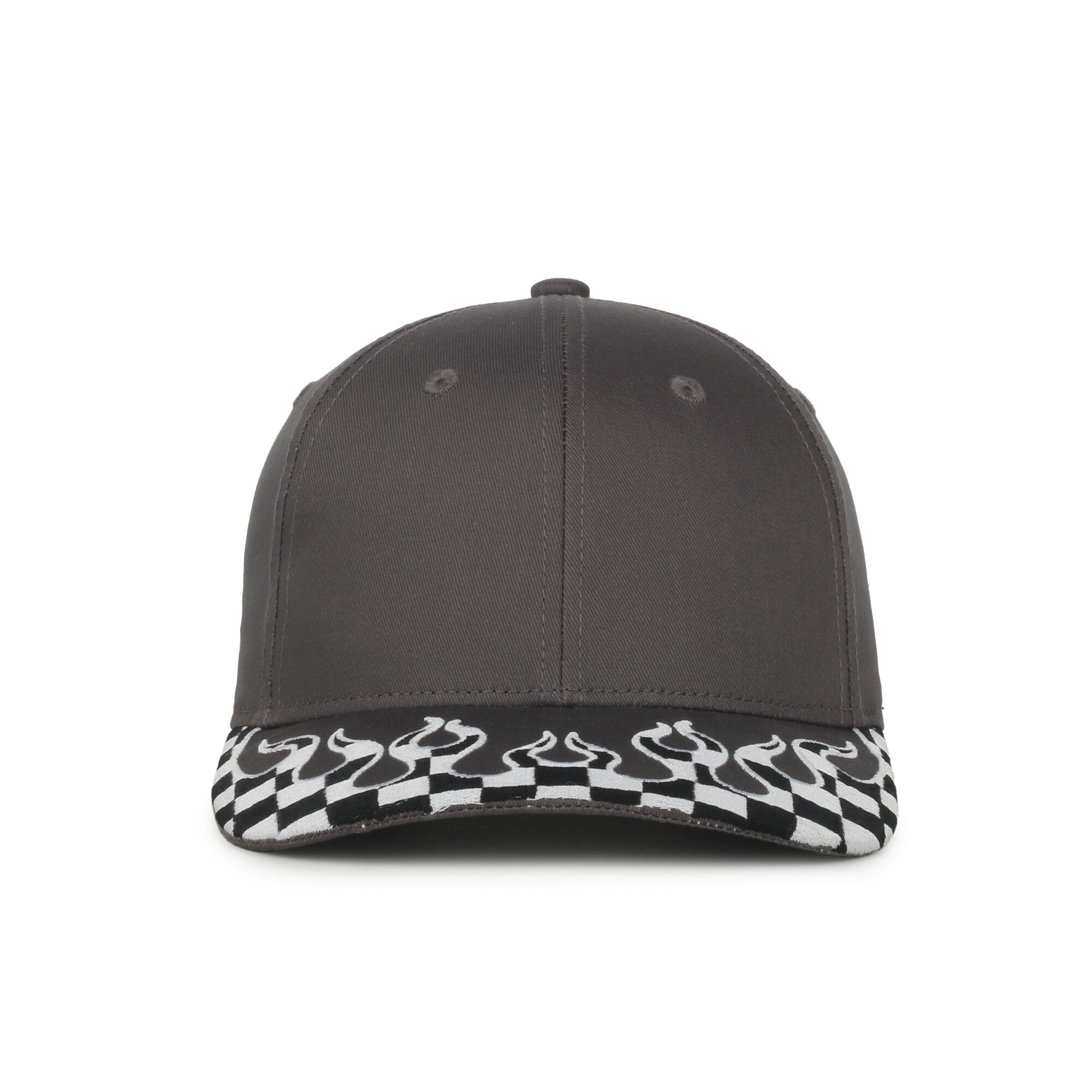 Checkered Flame Solid Back Cap 1