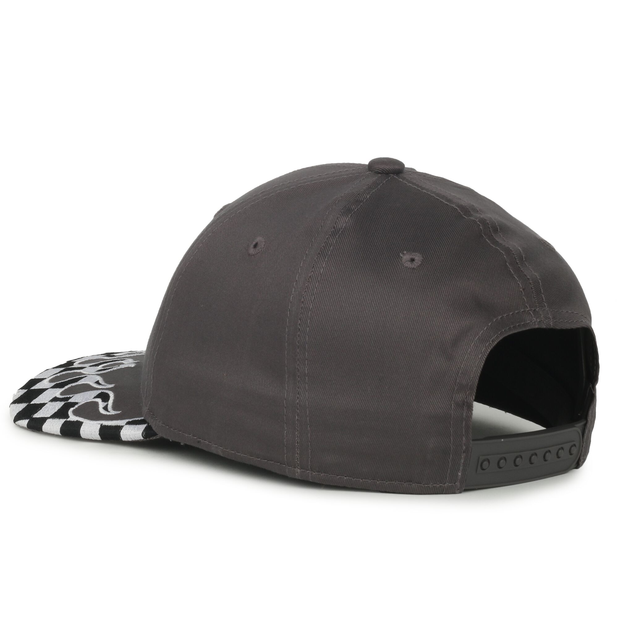 Checkered Flame Solid Back Cap 1