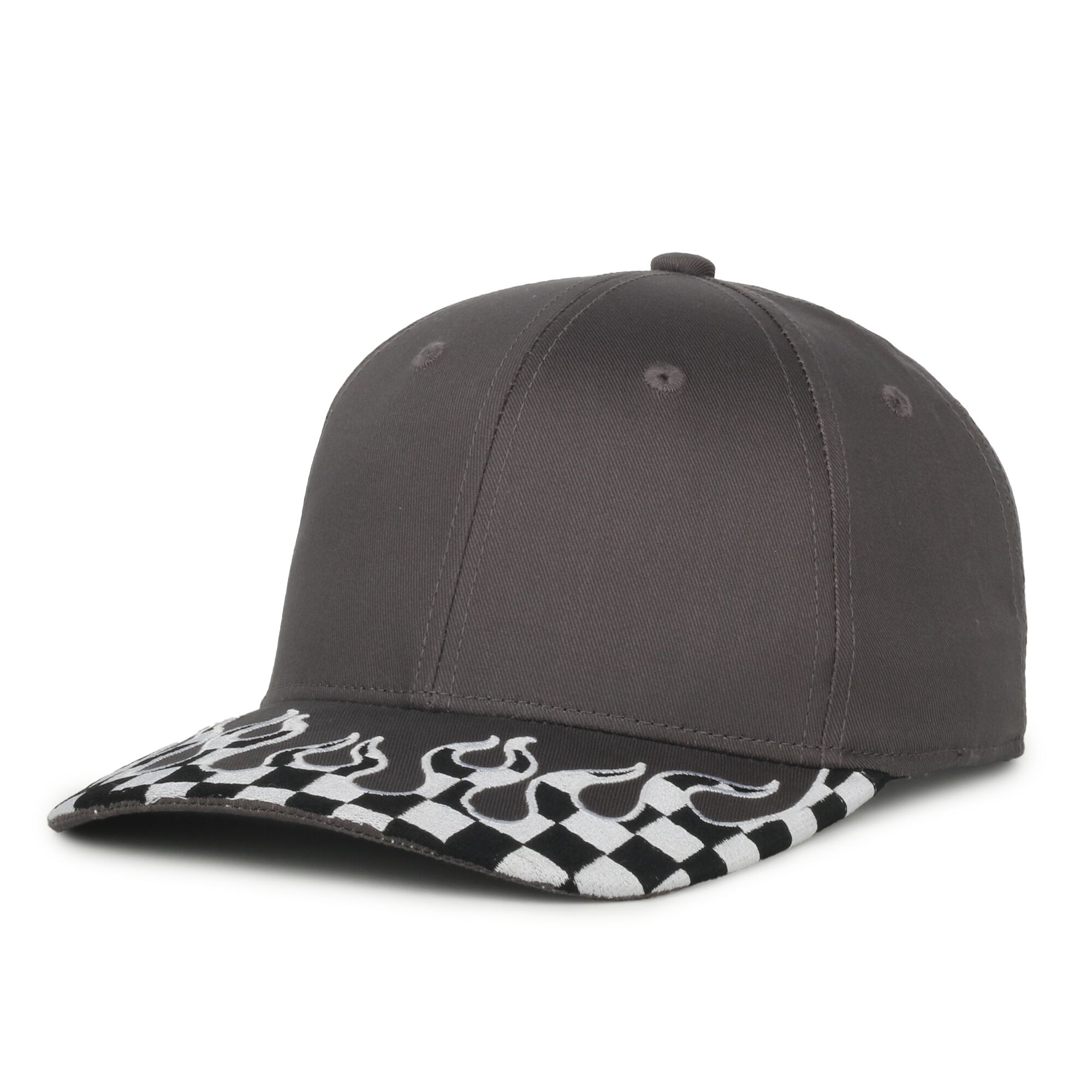 Checkered Flame Solid Back Cap 1