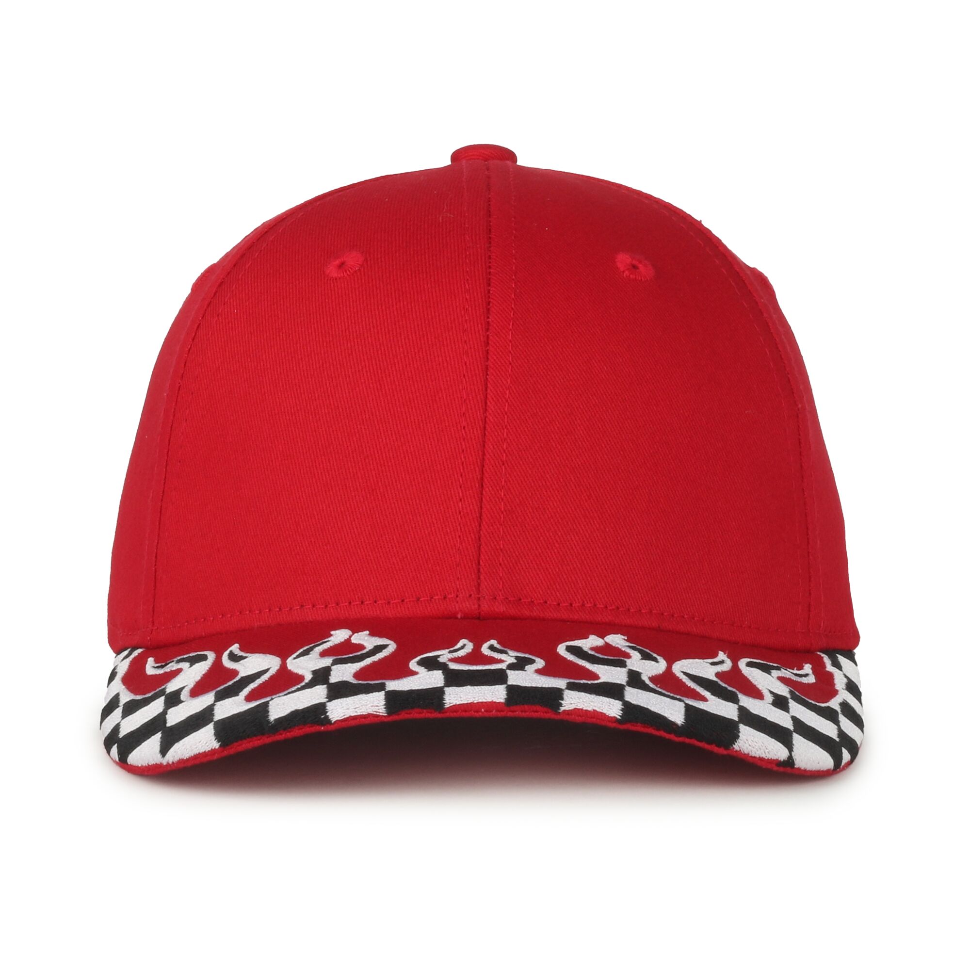 Checkered Flame Solid Back Cap 1