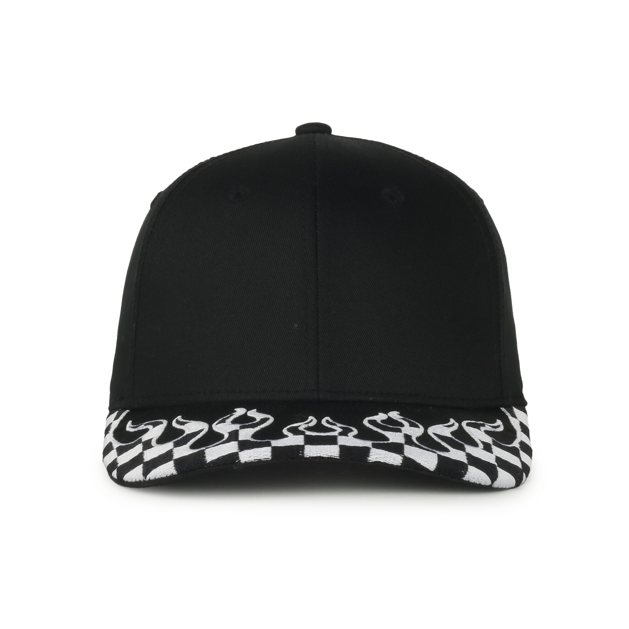 Checkered Flame Solid Back Cap 1