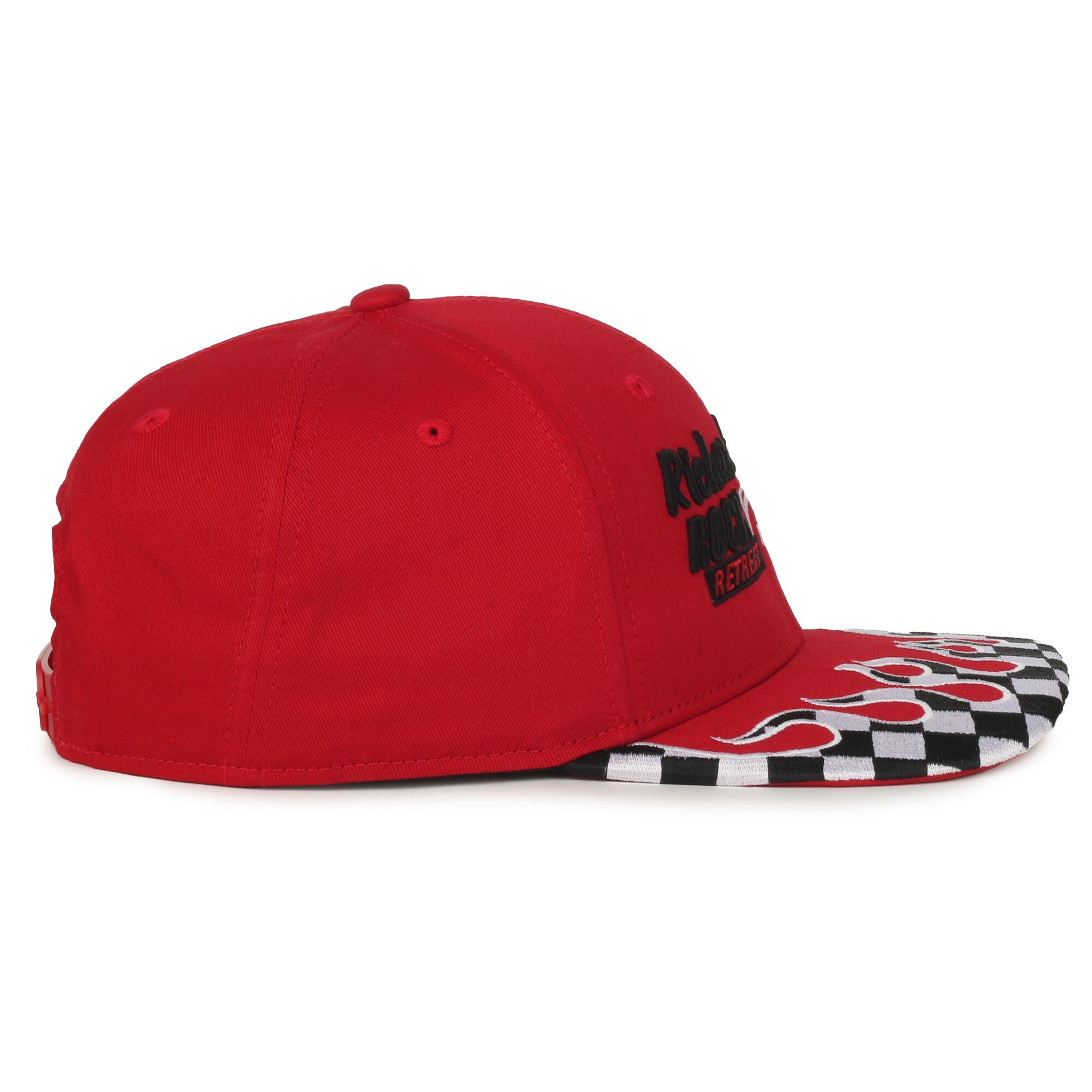 Checkered Flame Solid Back Cap 1