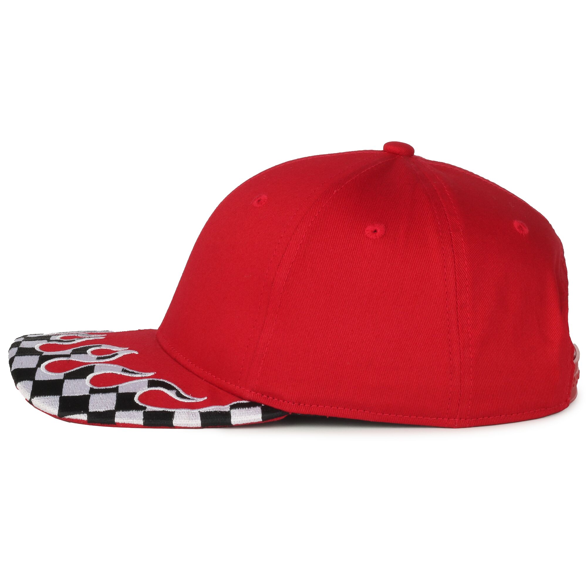 Checkered Flame Solid Back Cap 1